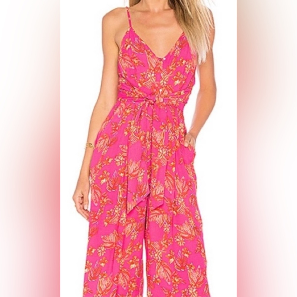 Free People Vibrant Pink Floral jumper